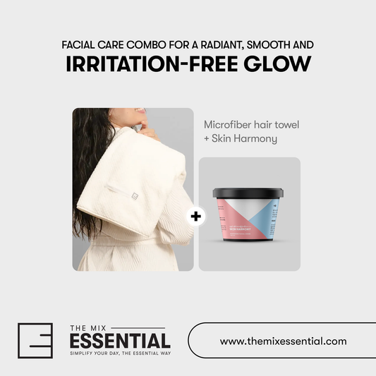 Say hello to smooth, irritation-free skin with our ultimate Facial Care Combo: 𝐒𝐤𝐢𝐧 𝐇𝐚𝐫𝐦𝐨𝐧𝐲 𝐅𝐚𝐜𝐢𝐚𝐥 𝐒𝐜𝐫𝐮𝐛 + 𝐌𝐢𝐜𝐫𝐨𝐟𝐢𝐛𝐞𝐫 𝐇𝐚𝐢𝐫 𝐓𝐨𝐰𝐞𝐥!✨🧖🏻♀️