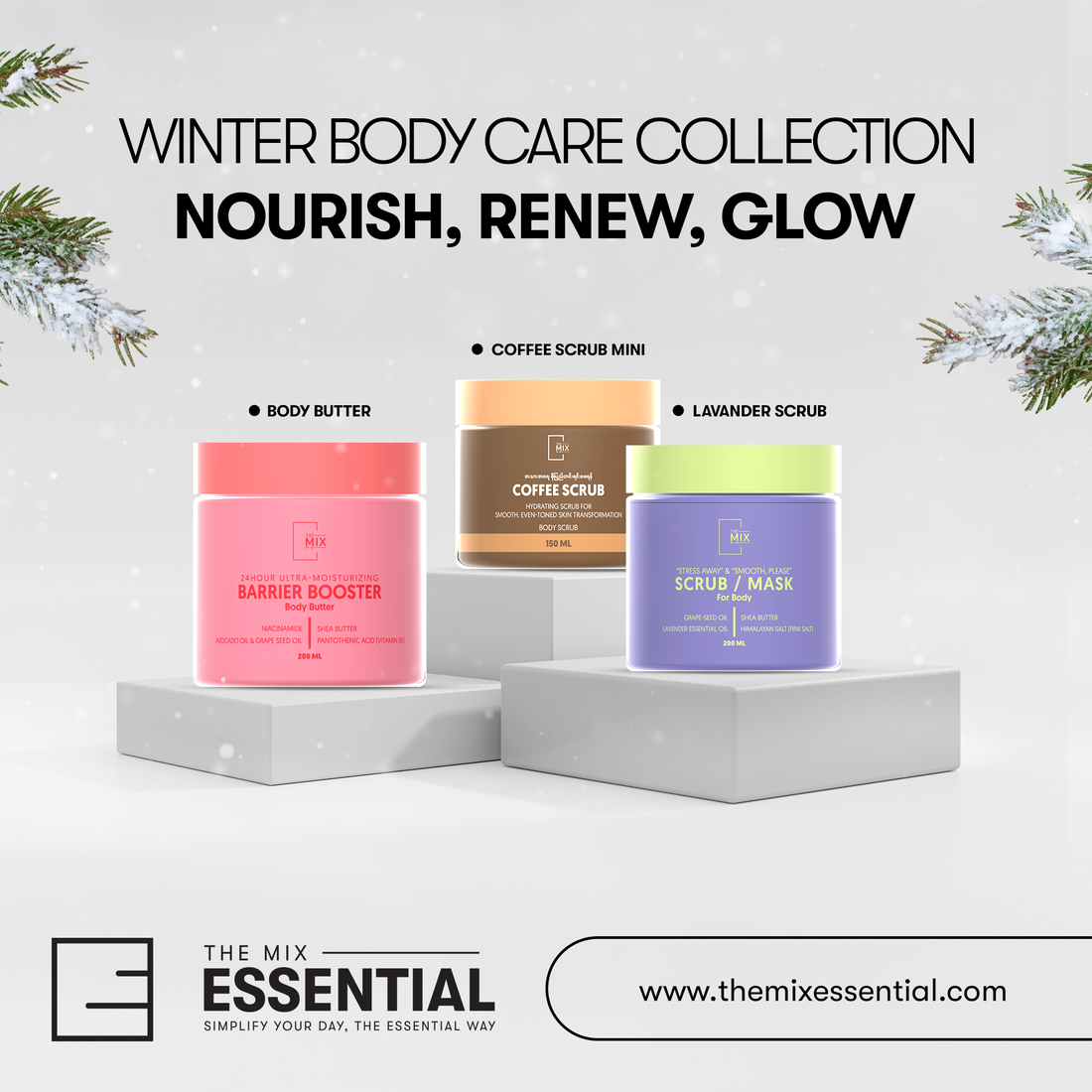 Embrace the winter season with our luxurious Winter Body Care Collection!🌬️❄️