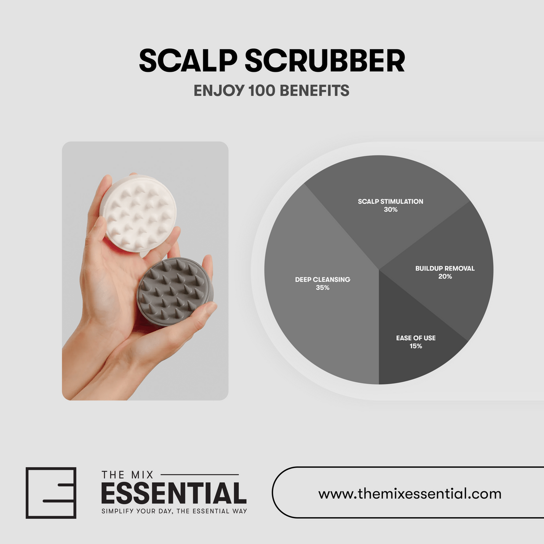 Enjoy the 100 Benefits of Our Scalp Scrubber! 🧖🏻‍♀️✨