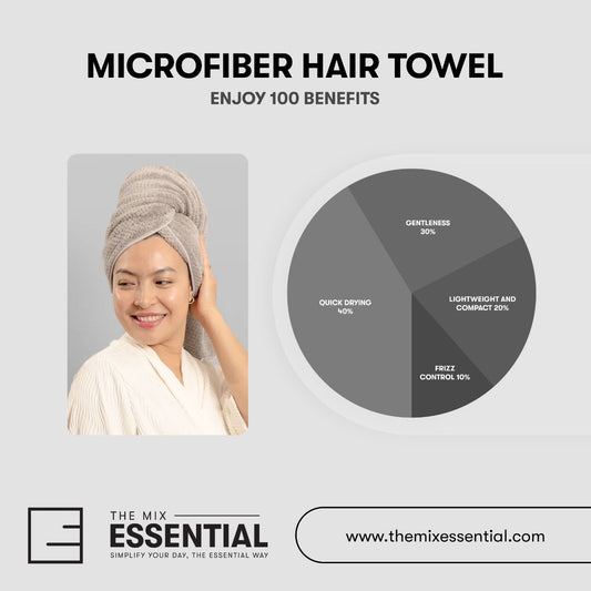 Enjoy the 100 Benefits of Our Microfiber Hair Towel!🧖🏻‍♀️✨