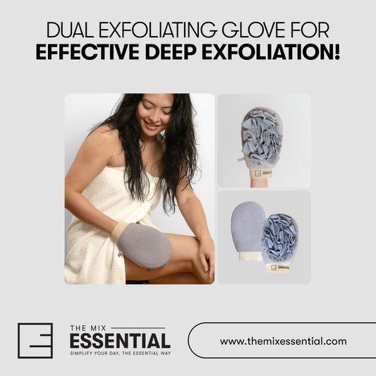 Simplify Your Routine with the Dual Exfoliating Glove – For Deep, Effective Exfoliation!