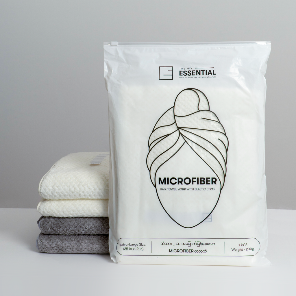 2X Fast-Dry Microfiber Hair Towel Wrap - 3-in-1 Functionality